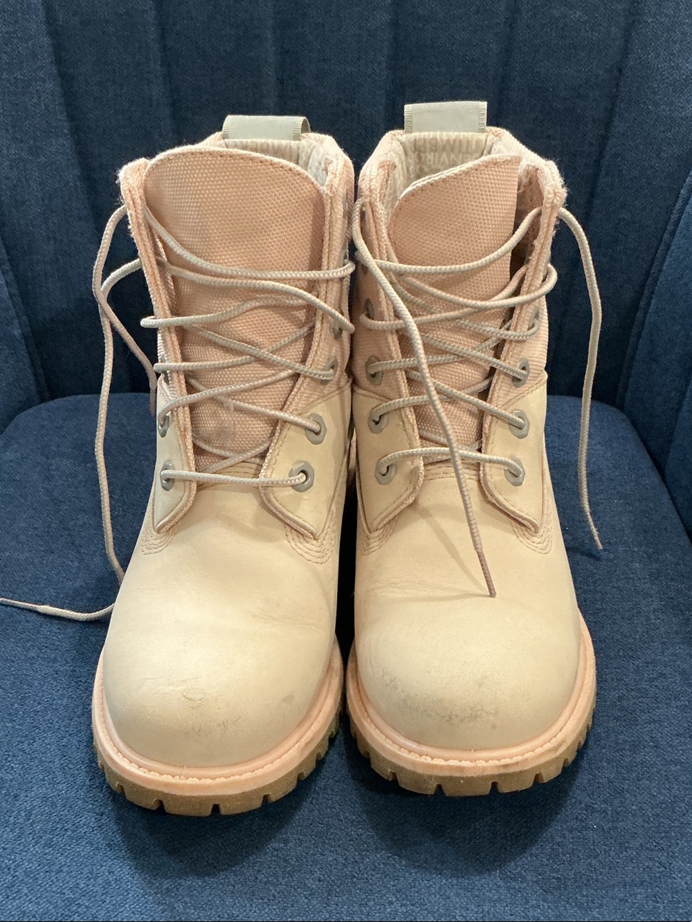 Timberland Women’s Lace-Up Boots in Blush/Beige